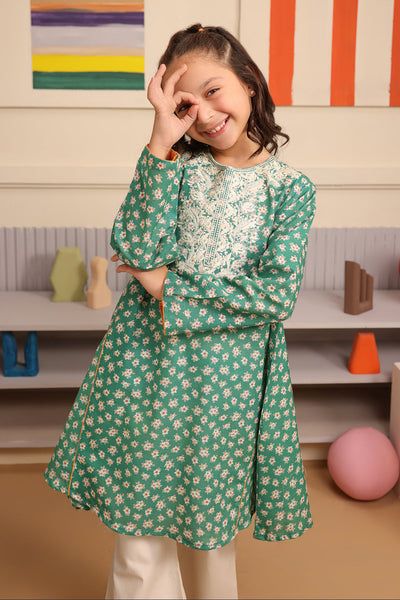 Zellbury Girls | 1 Piece Viscose | Embroidered Kurta - 1701 -  Zellbury Girls Essential Pret - Original Designer Dress - House of Maryam