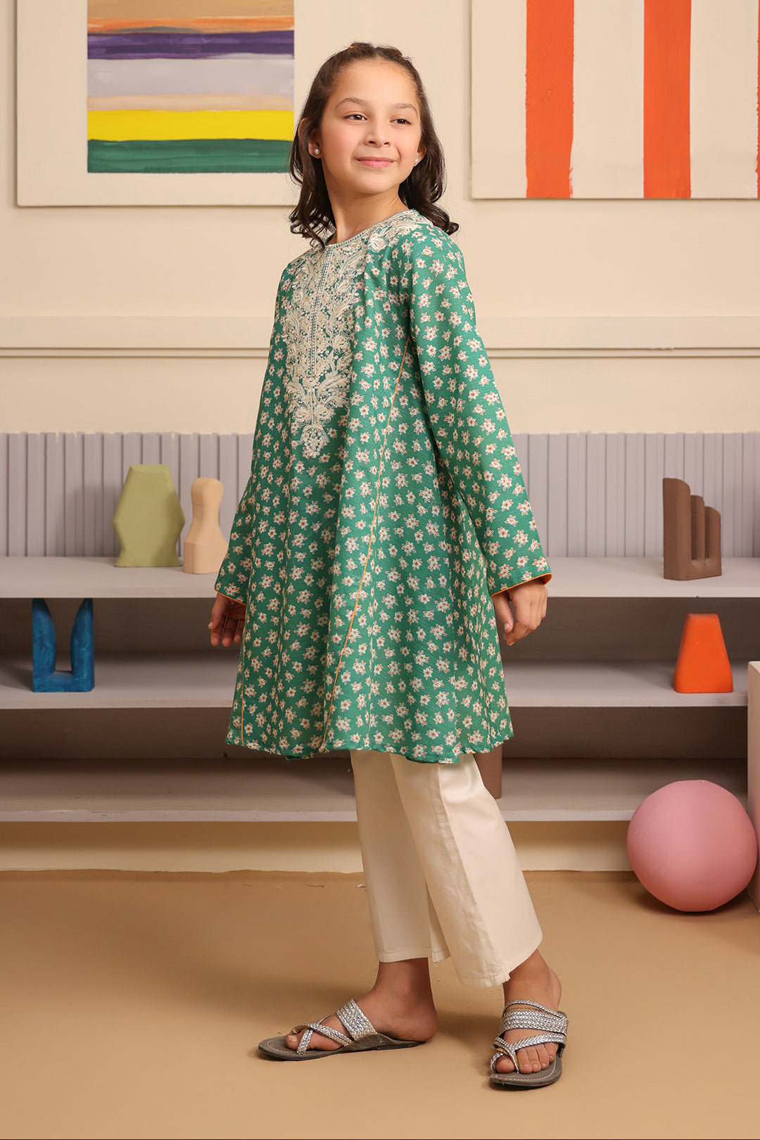Zellbury Girls | 1 Piece Viscose | Embroidered Kurta - 1701 -  Zellbury Girls Essential Pret - Original Designer Dress - House of Maryam