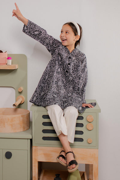 Zellbury Girls | 1 Piece Cambric | Kurta - 2666 -  Zellbury Girls Essential Pret - Original Designer Dress - House of Maryam