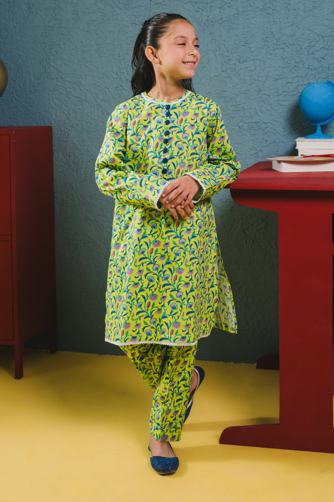 Zellbury Girls | 2 Piece Cambric | Kurta Trouser - 2679 -  Zellbury Girls Essential Pret - Original Designer Dress - House of Maryam
