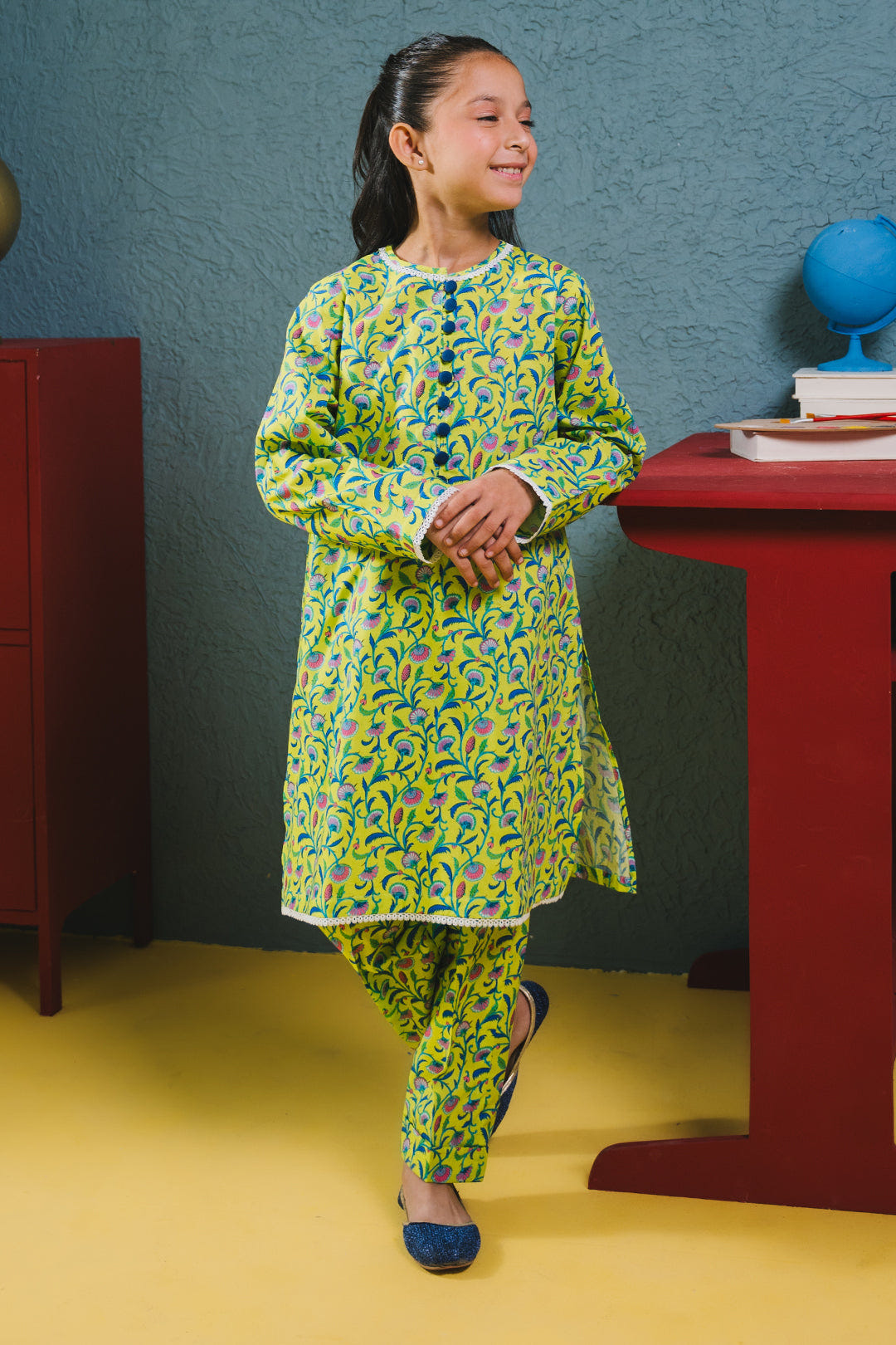 Zellbury Girls | 2 Piece Cambric | Kurta Trouser - 2679 -  Zellbury Girls Essential Pret - Original Designer Dress - House of Maryam