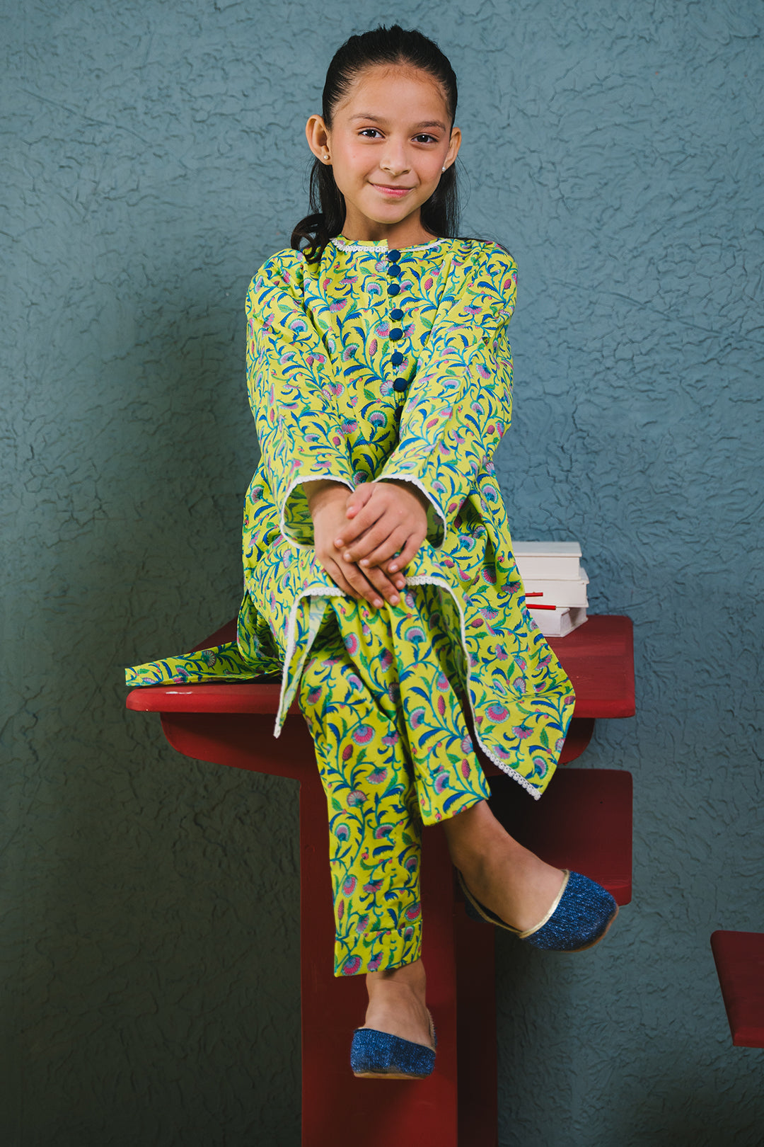 Zellbury Girls | 2 Piece Cambric | Kurta Trouser - 2679 -  Zellbury Girls Essential Pret - Original Designer Dress - House of Maryam