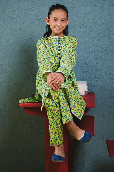 Zellbury Girls | 2 Piece Cambric | Kurta Trouser - 2679 -  Zellbury Girls Essential Pret - Original Designer Dress - House of Maryam