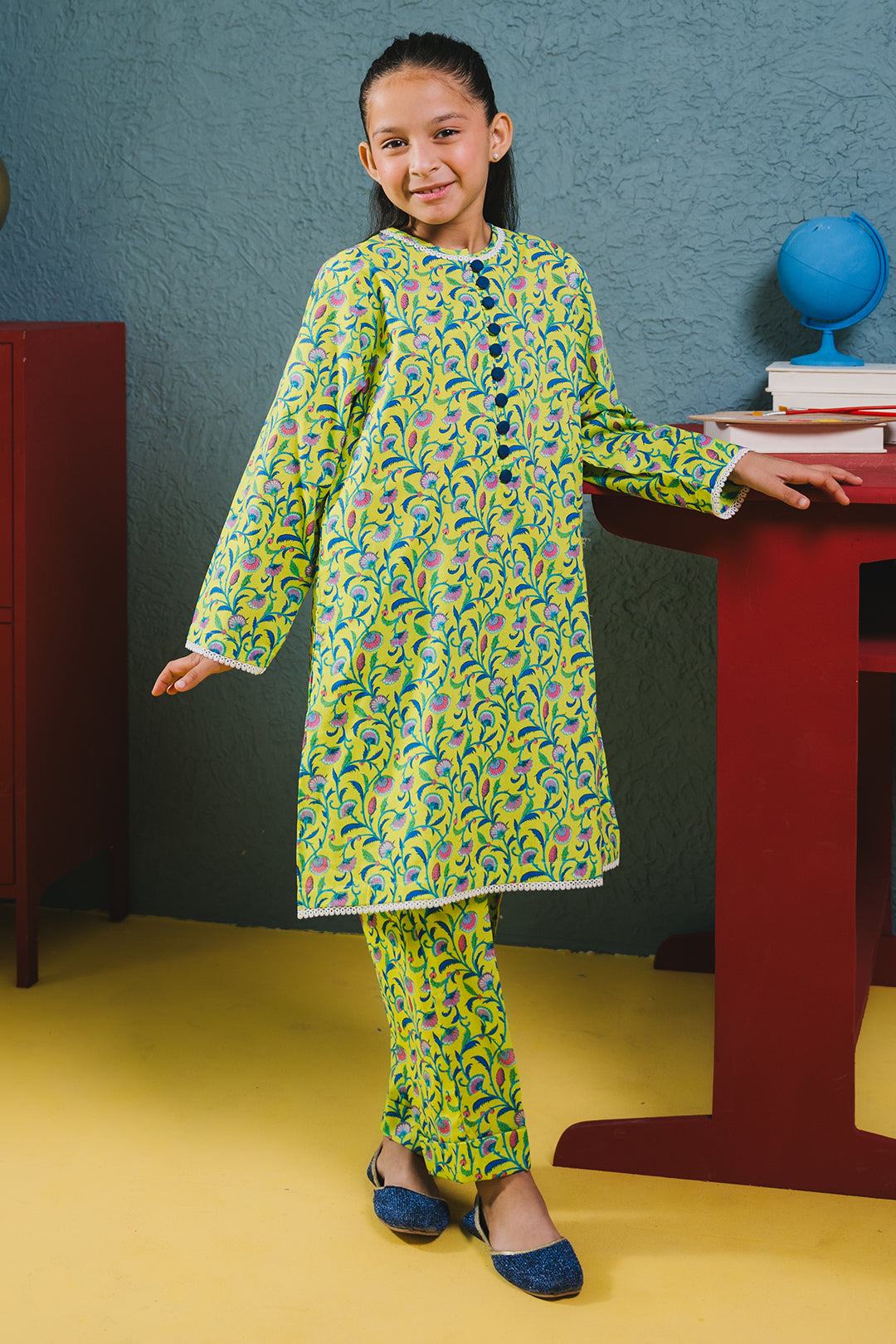 Zellbury Girls | 2 Piece Cambric | Kurta Trouser - 2679 -  Zellbury Girls Essential Pret - Original Designer Dress - House of Maryam