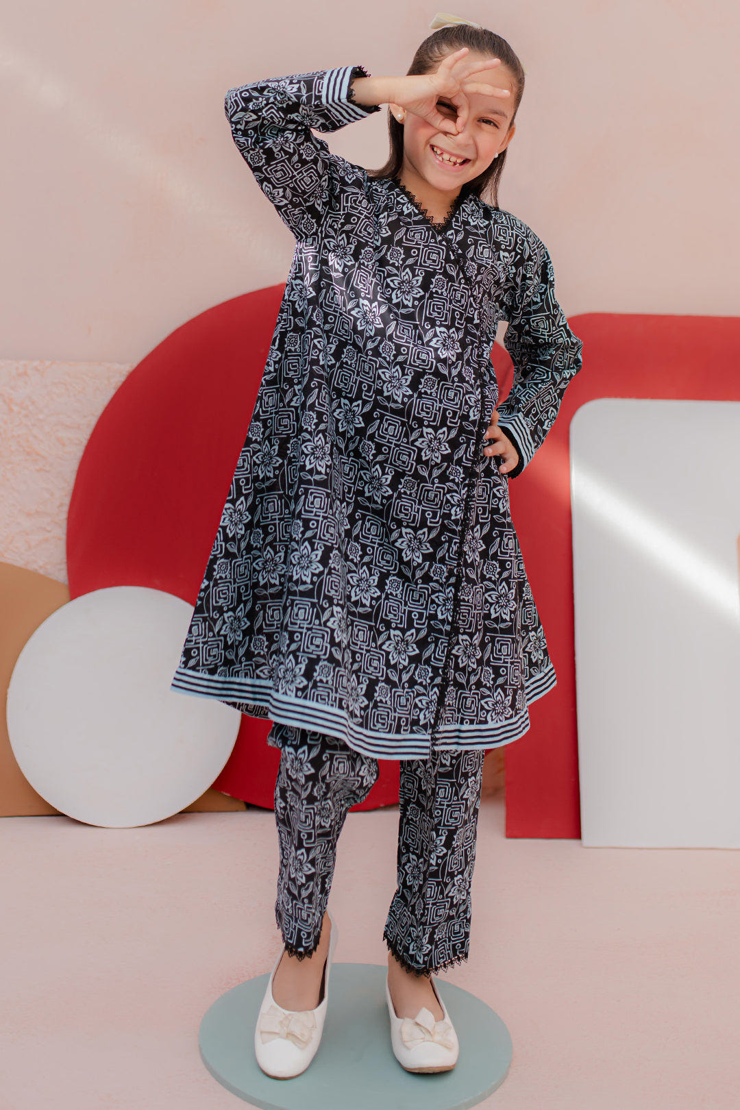 Zellbury Girls | 2 Piece Cambric | Kurta Trouser - 2680 -  Zellbury Girls Essential Pret - Original Designer Dress - House of Maryam