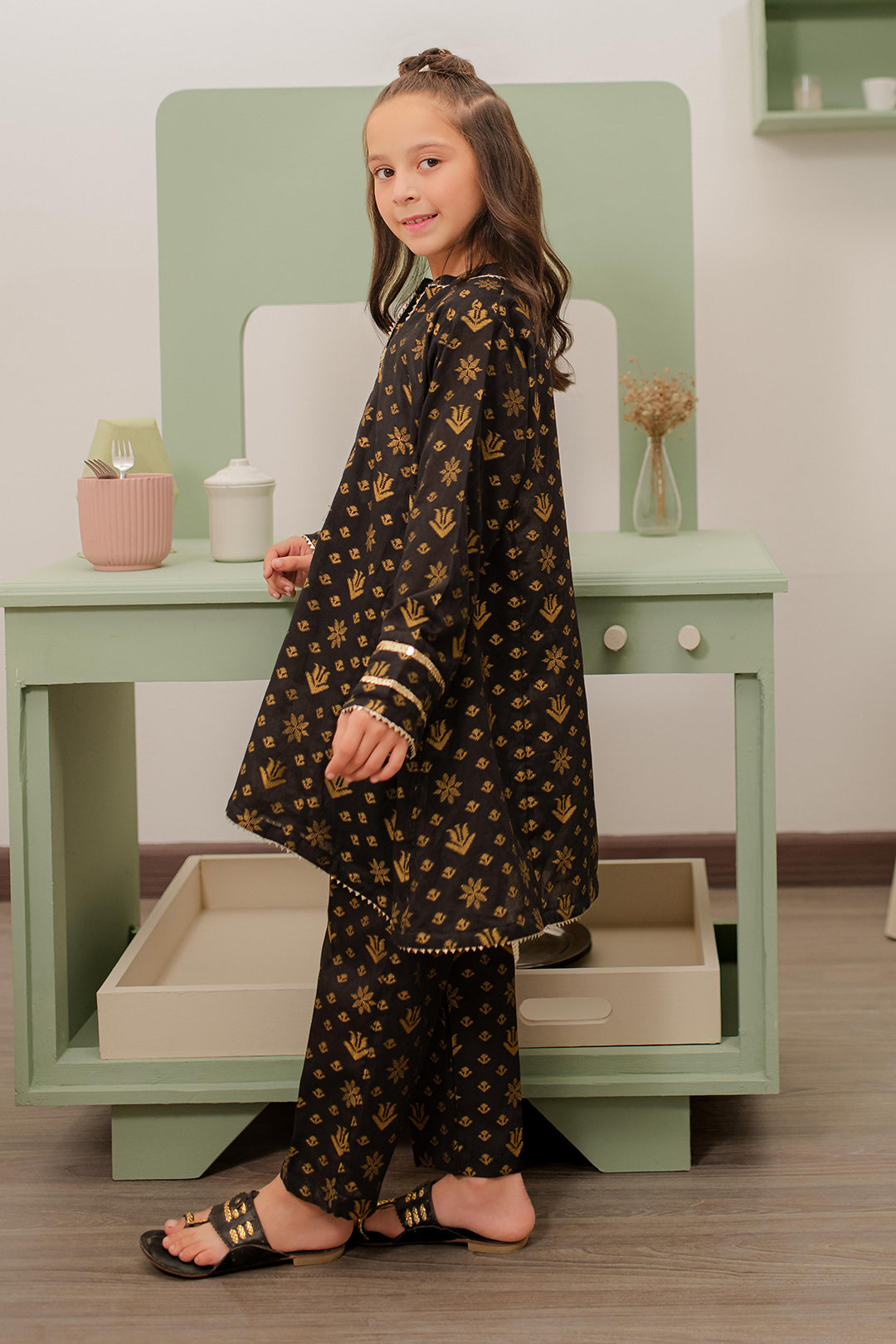 Zellbury Girls | 2 Piece Jacquard | Kurta Trouser - 2697 -  Zellbury Girls Essential Pret - Original Designer Dress - House of Maryam