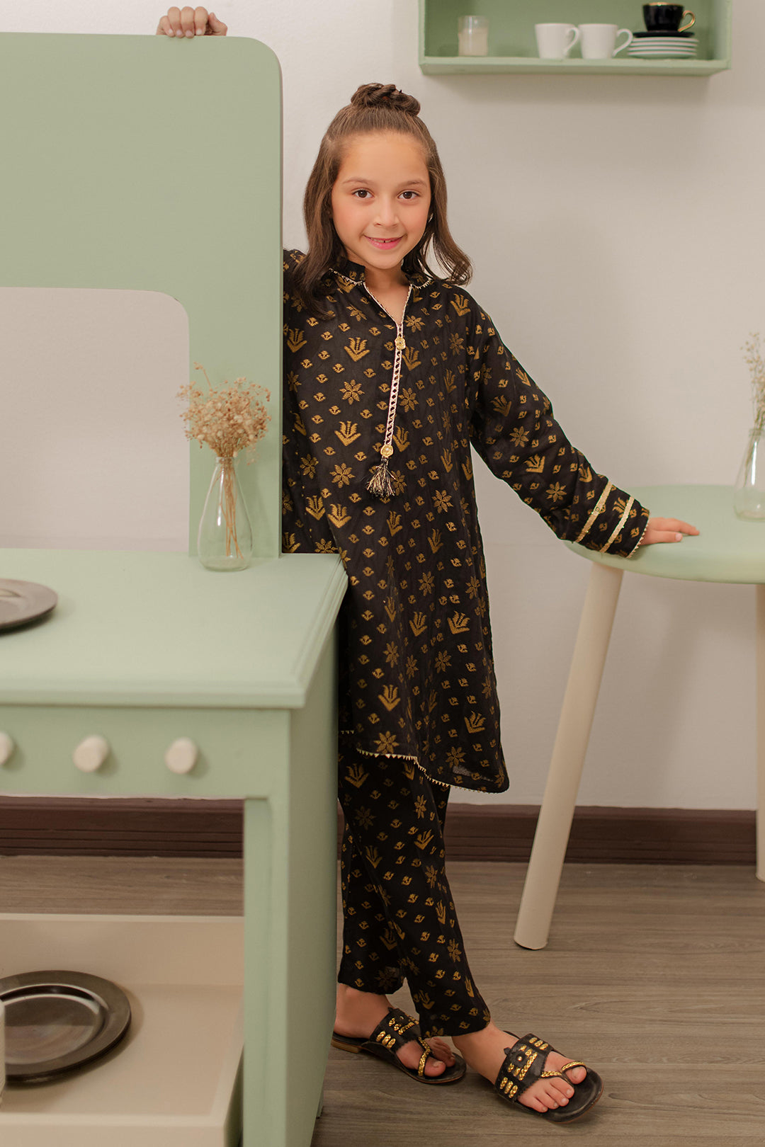 Zellbury Girls | 2 Piece Jacquard | Kurta Trouser - 2697 -  Zellbury Girls Essential Pret - Original Designer Dress - House of Maryam