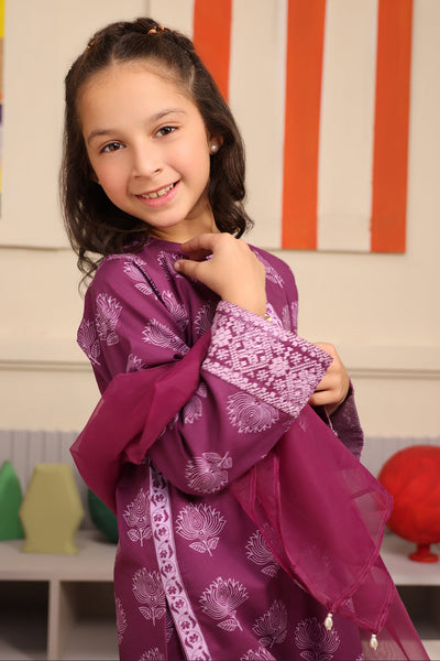 Zellbury Girls | 3 Piece Cambric | Embroidered Kurta Dupatta Trouser - 3664 -  Zellbury Girls Essential Pret - Original Designer Dress - House of Maryam