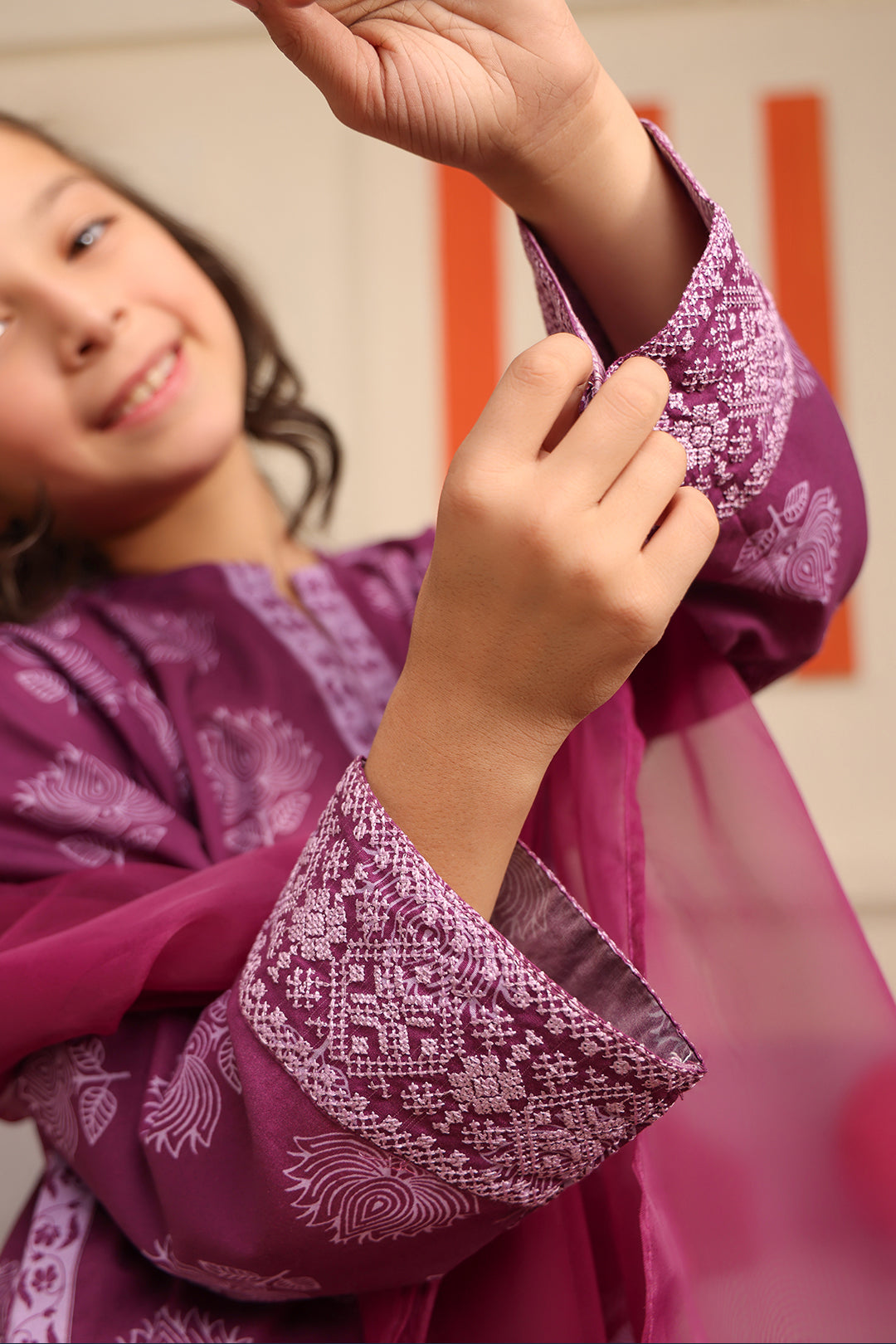 Zellbury Girls | 3 Piece Cambric | Embroidered Kurta Dupatta Trouser - 3664 -  Zellbury Girls Essential Pret - Original Designer Dress - House of Maryam