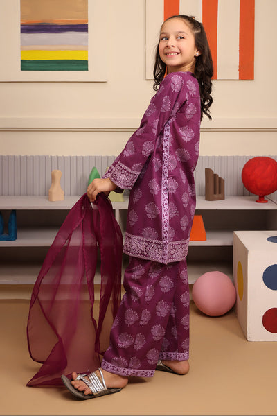 Zellbury Girls | 3 Piece Cambric | Embroidered Kurta Dupatta Trouser - 3664 -  Zellbury Girls Essential Pret - Original Designer Dress - House of Maryam