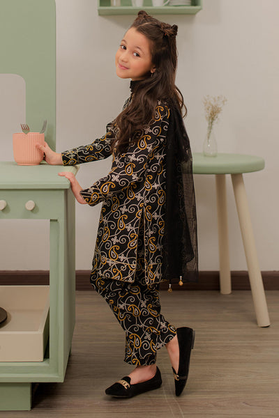 Zellbury Girls | 3 Piece Cambric | Embroidered Kurta Dupatta Trouser - 3823 -  Zellbury Girls Essential Pret - Original Designer Dress - House of Maryam
