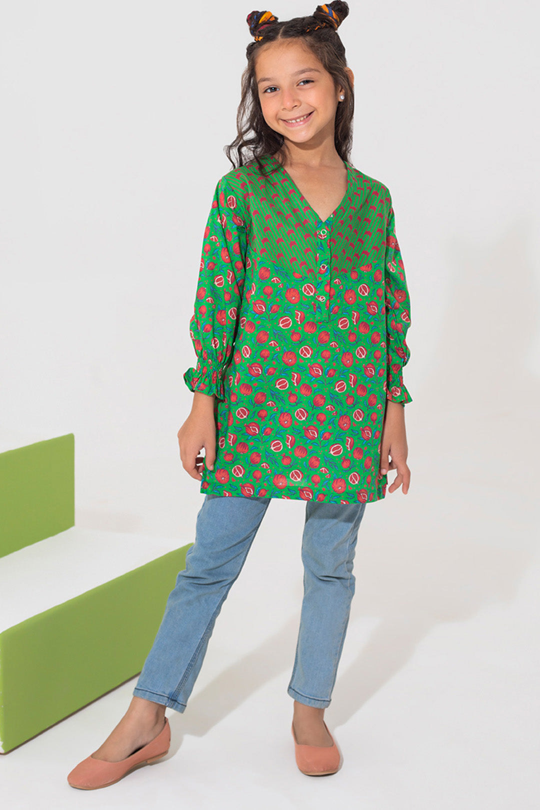 Zellbury Girls | 1 Piece Lawn | Kurta - 1015 -  Zellbury Girls Essential Pret - Original Designer Dress - House of Maryam