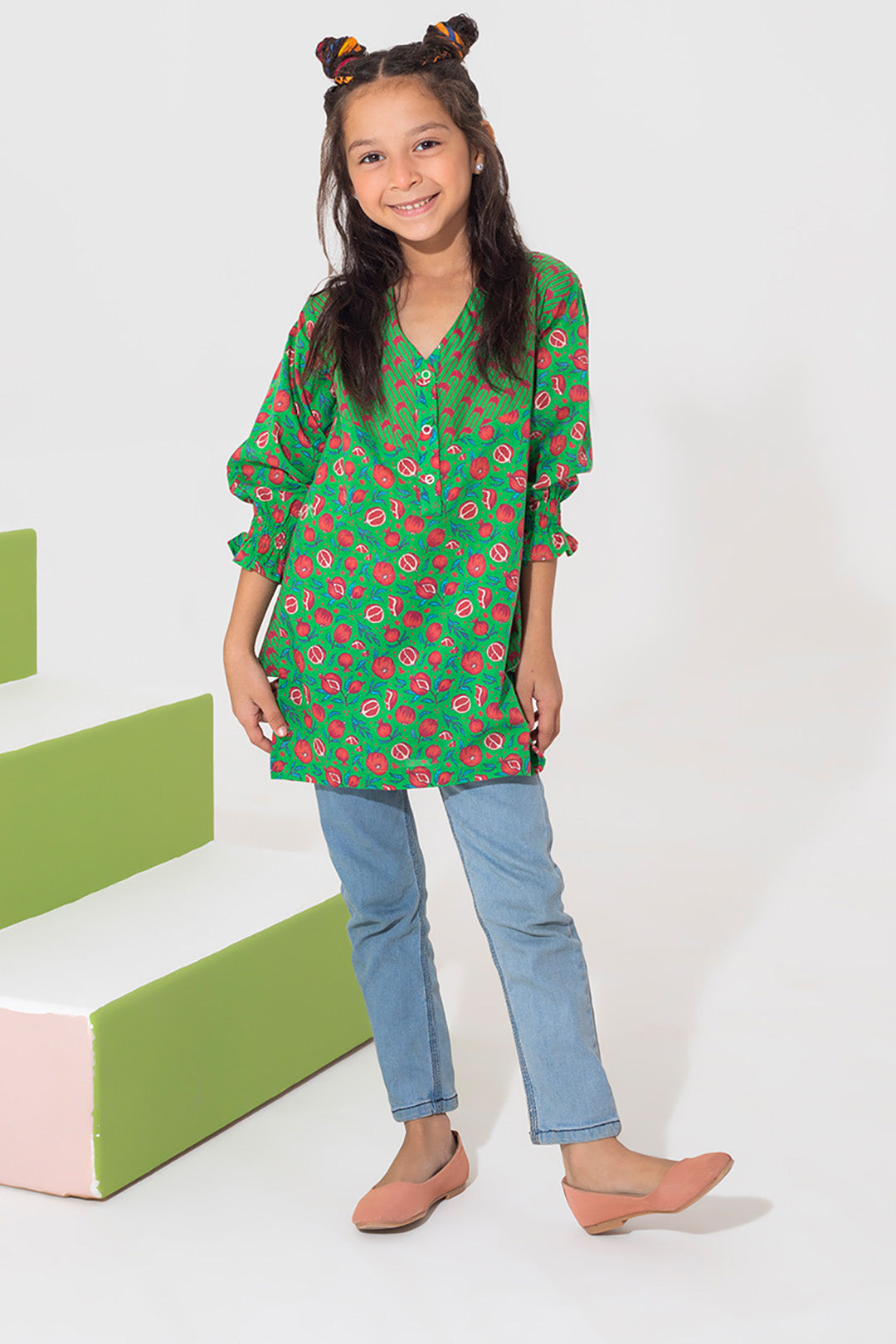 Zellbury Girls | 1 Piece Lawn | Kurta - 1015 -  Zellbury Girls Essential Pret - Original Designer Dress - House of Maryam