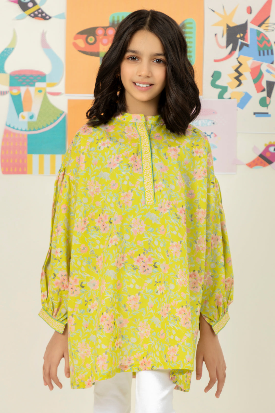 Zellbury Girls | 1 Piece Lawn | Kurta - 1344 -  Zellbury Girls Essential Pret - Original Designer Dress - House of Maryam