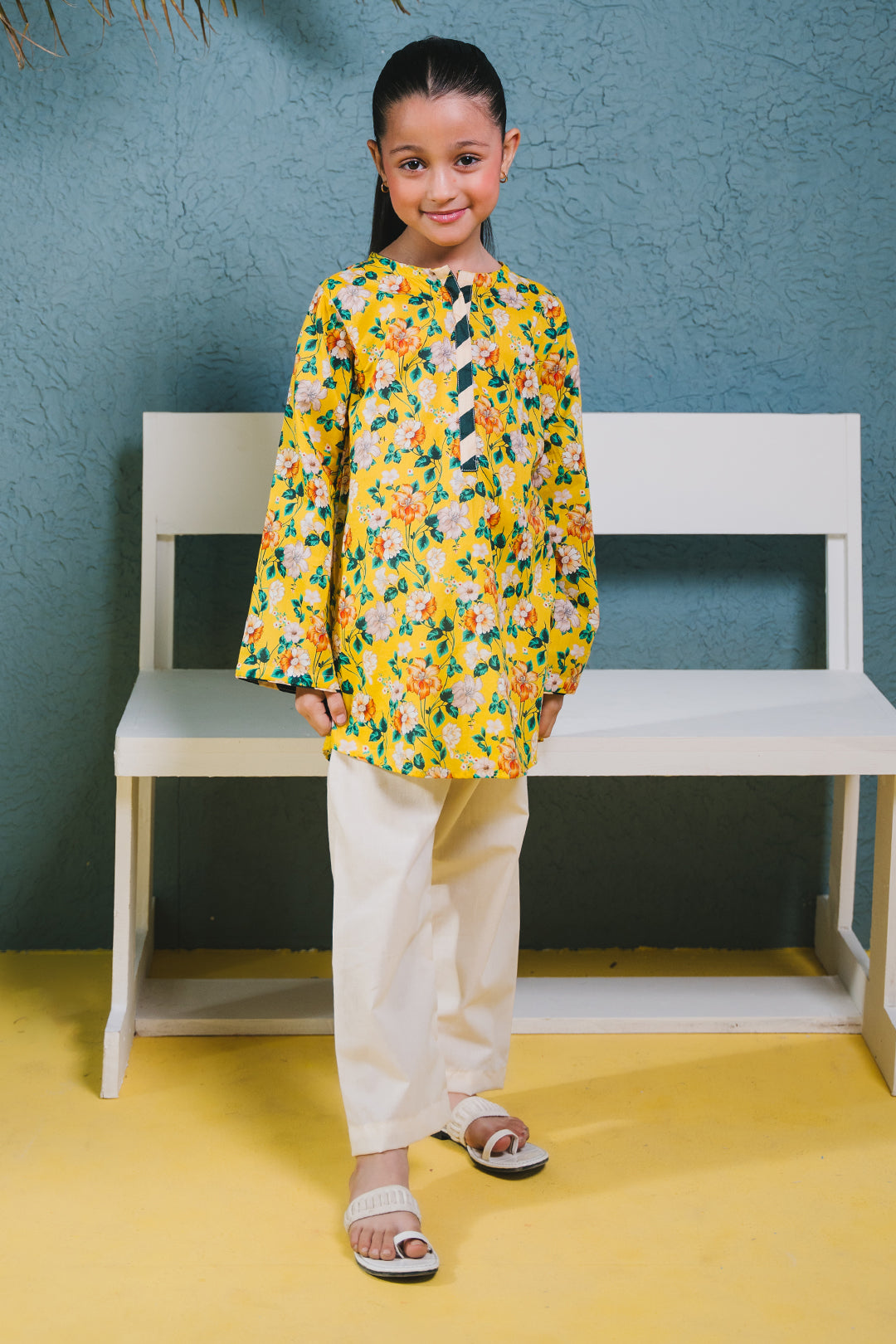 Zellbury Girls | 1 Piece Lawn | Kurta - 1384 -  Zellbury Girls Essential Pret - Original Designer Dress - House of Maryam