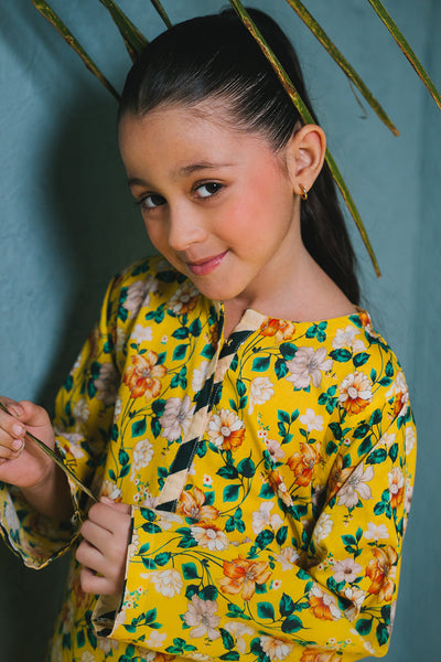 Zellbury Girls | 1 Piece Lawn | Kurta - 1384 -  Zellbury Girls Essential Pret - Original Designer Dress - House of Maryam