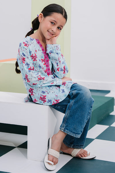 Zellbury Girls | 1 Piece Lawn | Kurta - 1387 -  Zellbury Girls Essential Pret - Original Designer Dress - House of Maryam