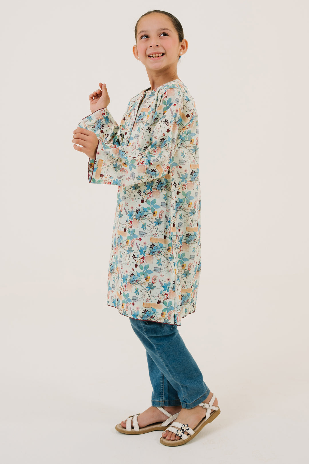 Zellbury Girls | 1 Piece Lawn | Kurta - 1436 -  Zellbury Girls Essential Pret - Original Designer Dress - House of Maryam