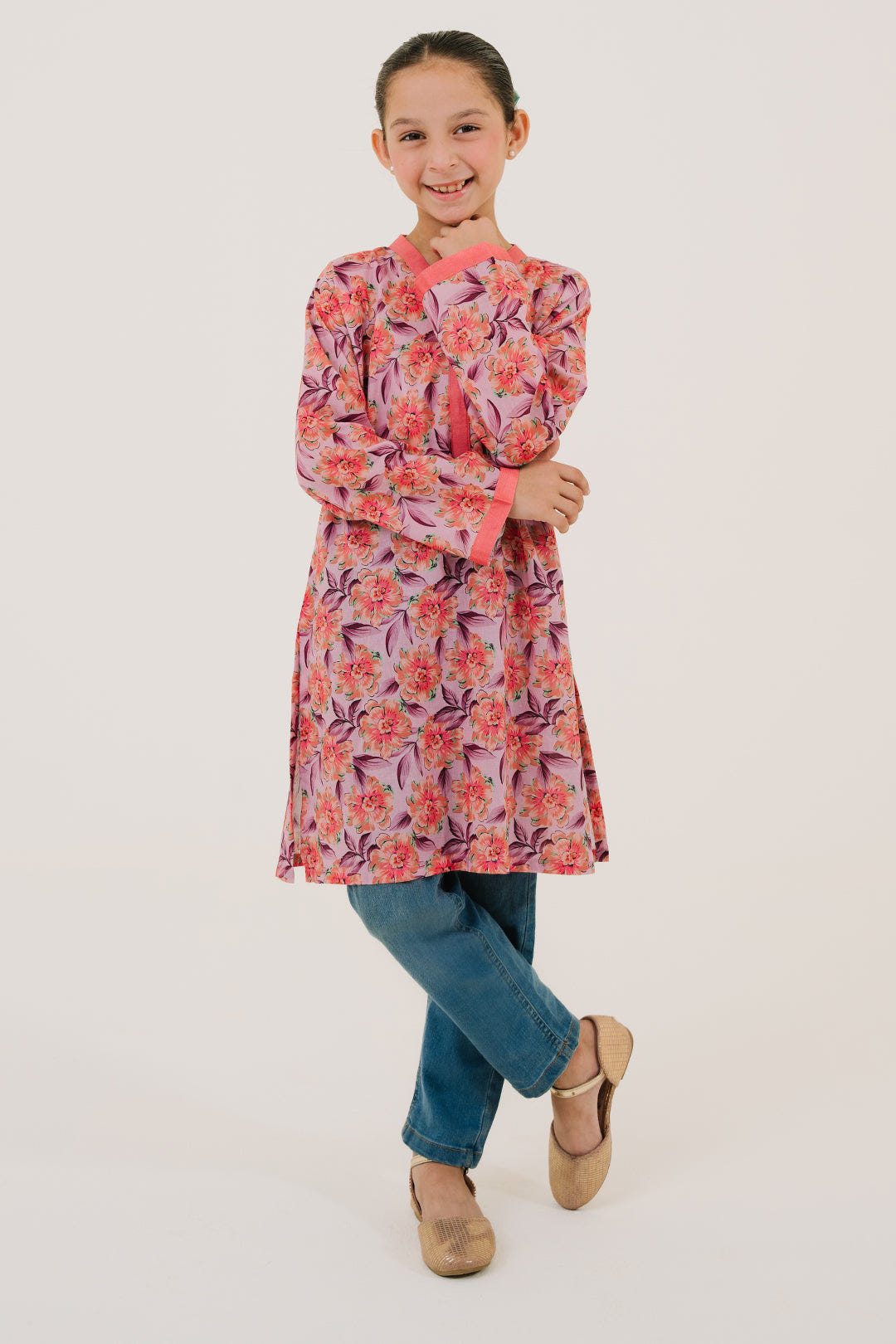 Zellbury Girls | 1 Piece Lawn | Kurta - 1437 -  Zellbury Girls Essential Pret - Original Designer Dress - House of Maryam