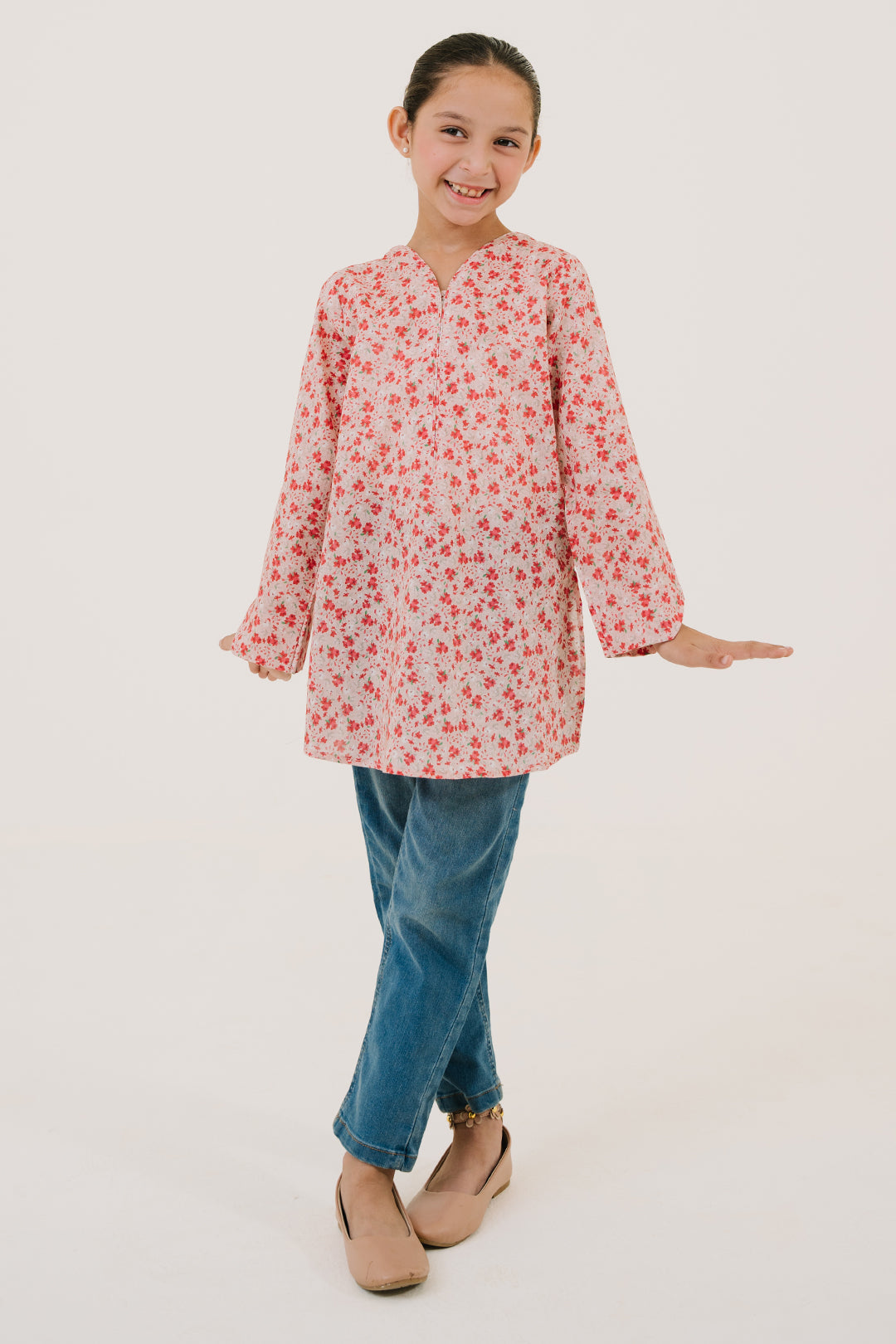 Zellbury Girls | 1 Piece Lawn | Kurta - 1439 -  Zellbury Girls Essential Pret - Original Designer Dress - House of Maryam