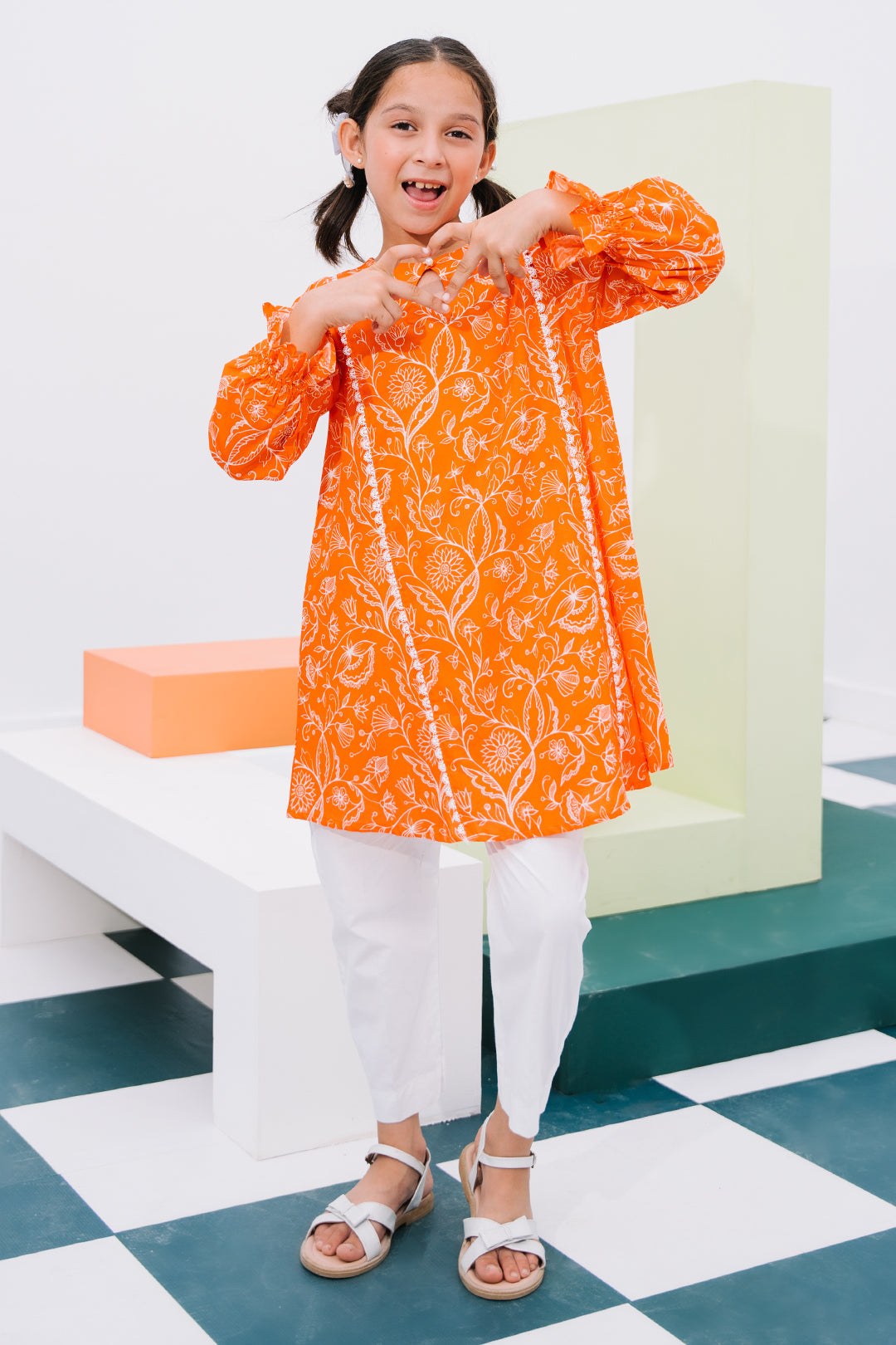 Zellbury Girls | 1 Piece Lawn | Kurta - 1448 -  Zellbury Girls Essential Pret - Original Designer Dress - House of Maryam