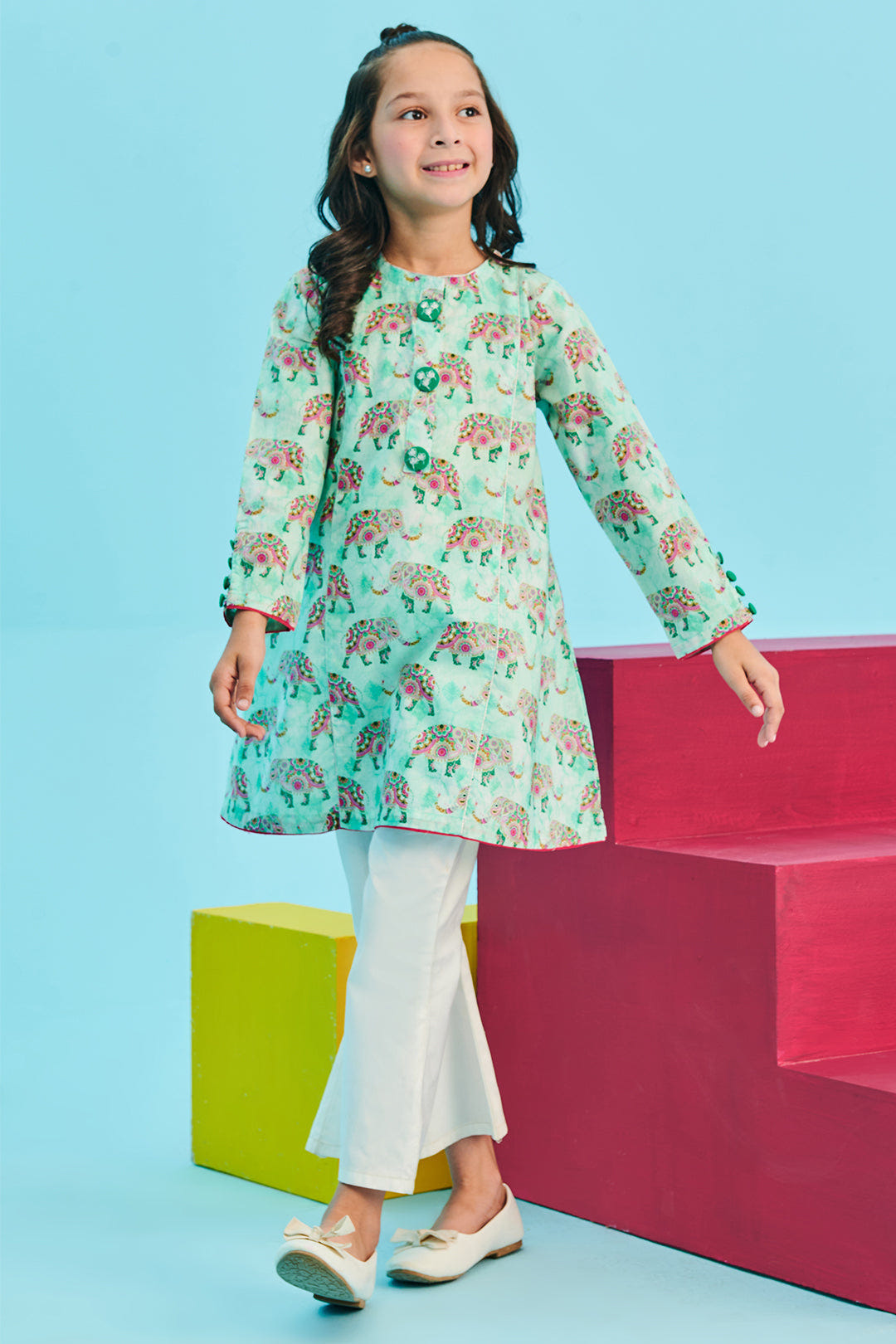 Zellbury Girls | 1 Piece Lawn | Kurta - 1451 -  Zellbury Girls Essential Pret - Original Designer Dress - House of Maryam