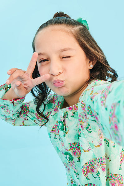 Zellbury Girls | 1 Piece Lawn | Kurta - 1451 -  Zellbury Girls Essential Pret - Original Designer Dress - House of Maryam