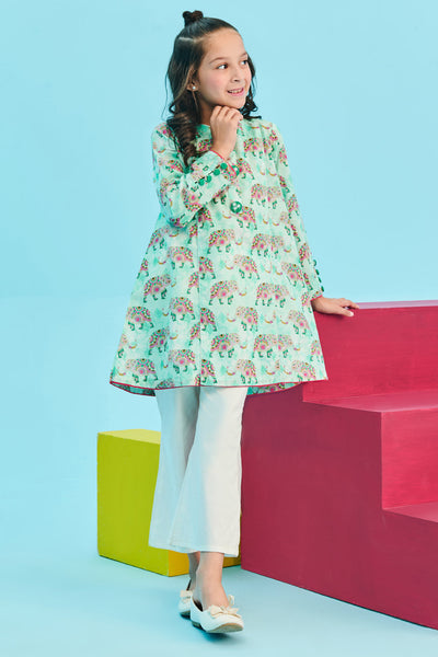 Zellbury Girls | 1 Piece Lawn | Kurta - 1451 -  Zellbury Girls Essential Pret - Original Designer Dress - House of Maryam