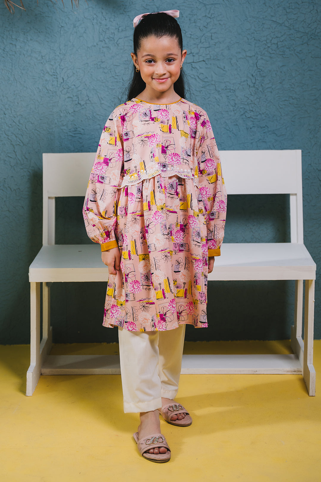Zellbury Girls | 1 Piece Lawn | Embroidered Kurta - 1452 -  Zellbury Girls Essential Pret - Original Designer Dress - House of Maryam
