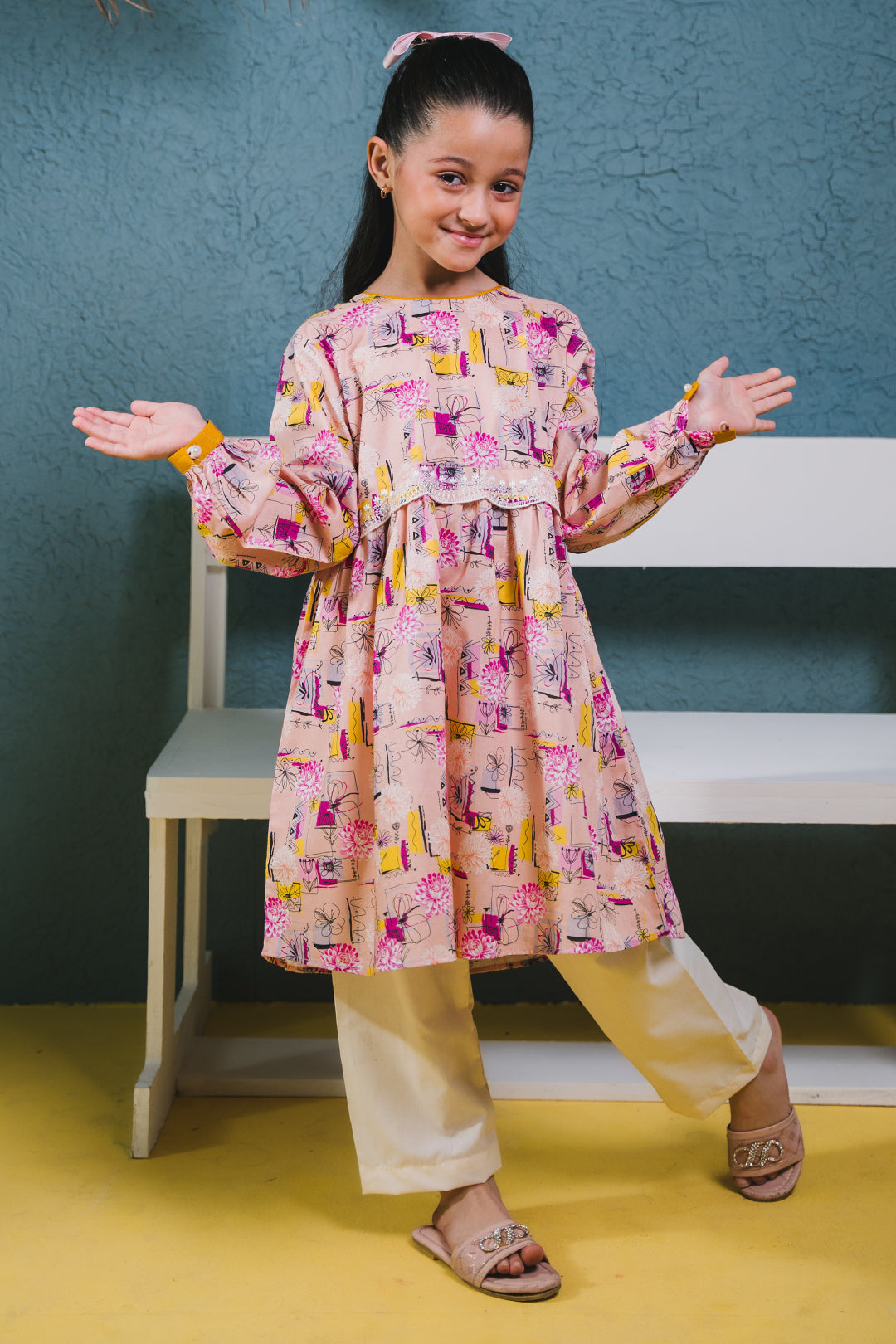 Zellbury Girls | 1 Piece Lawn | Embroidered Kurta - 1452 -  Zellbury Girls Essential Pret - Original Designer Dress - House of Maryam