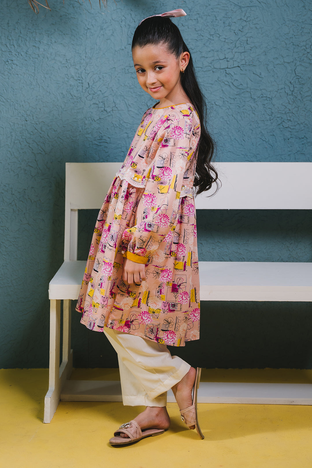 Zellbury Girls | 1 Piece Lawn | Embroidered Kurta - 1452 -  Zellbury Girls Essential Pret - Original Designer Dress - House of Maryam