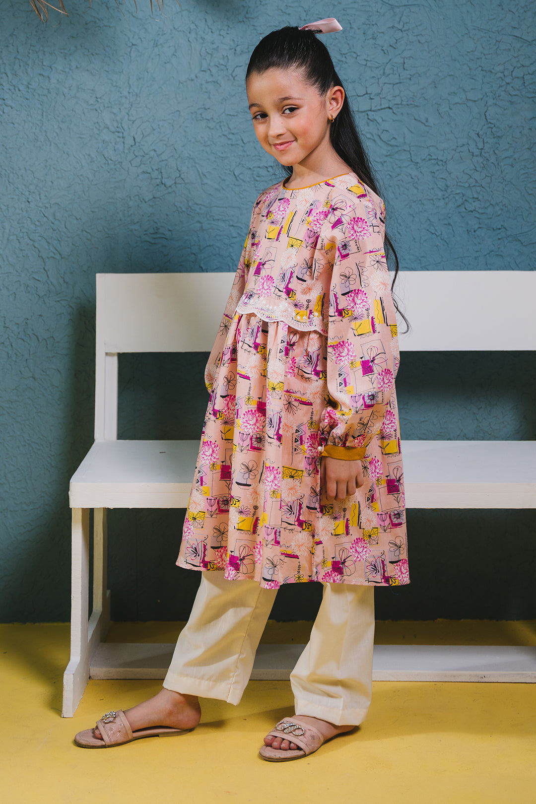 Zellbury Girls | 1 Piece Lawn | Embroidered Kurta - 1452 -  Zellbury Girls Essential Pret - Original Designer Dress - House of Maryam