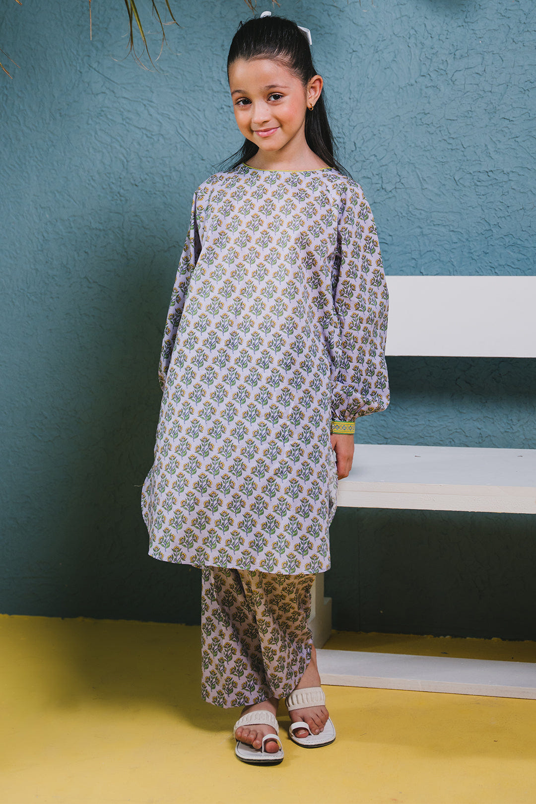 Zellbury Girls | 2 Piece Lawn | Kurta Trouser - 2407 -  Zellbury Girls Essential Pret - Original Designer Dress - House of Maryam