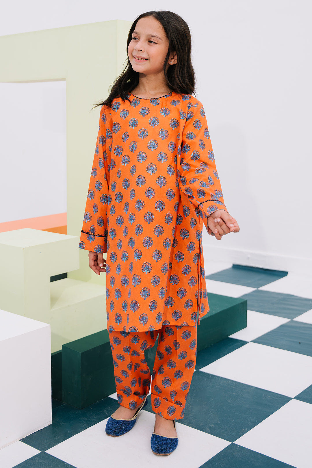 Zellbury Girls | 2 Piece Lawn | Kurta Trouser - 2409 -  Zellbury Girls Essential Pret - Original Designer Dress - House of Maryam