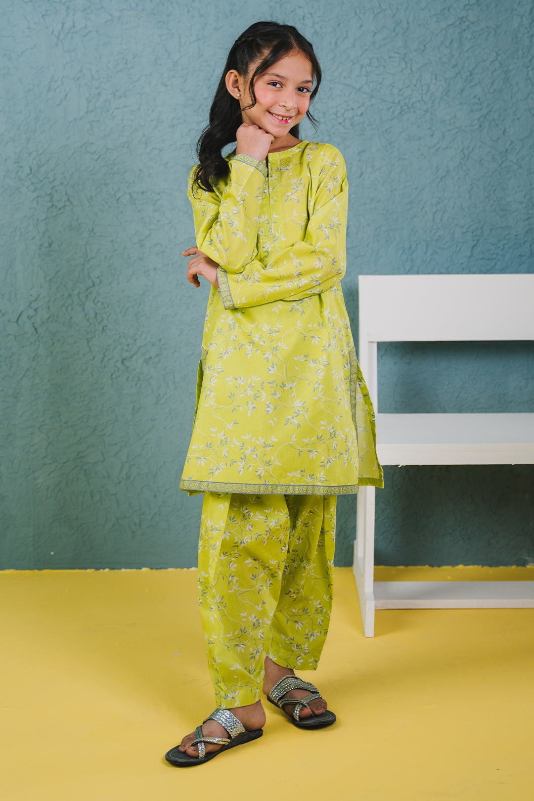 Zellbury Girls | 2 Piece Lawn | Kurta Trouser - 2410 -  Zellbury Girls Essential Pret - Original Designer Dress - House of Maryam
