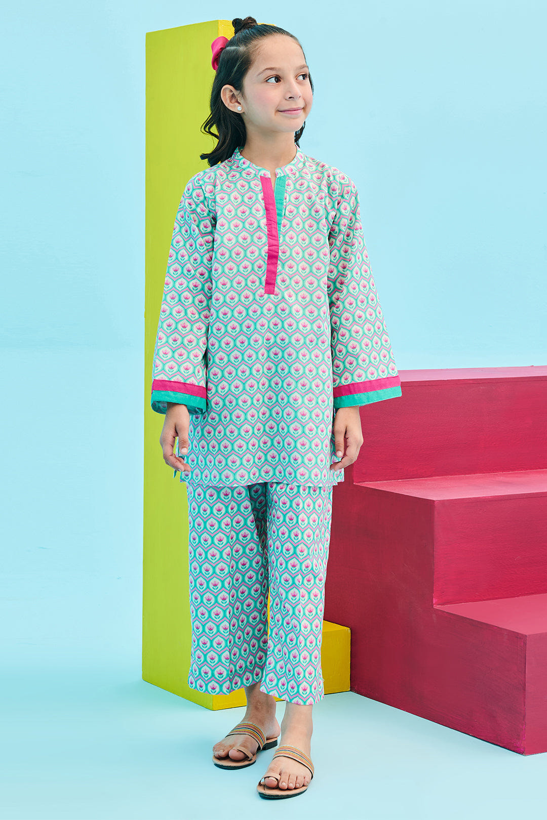 Zellbury Girls | 2 Piece Lawn | Kurta Trouser - 2411 -  Zellbury Girls Essential Pret - Original Designer Dress - House of Maryam