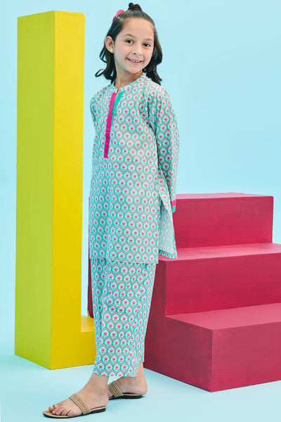 Zellbury Girls | 2 Piece Lawn | Kurta Trouser - 2411 -  Zellbury Girls Essential Pret - Original Designer Dress - House of Maryam