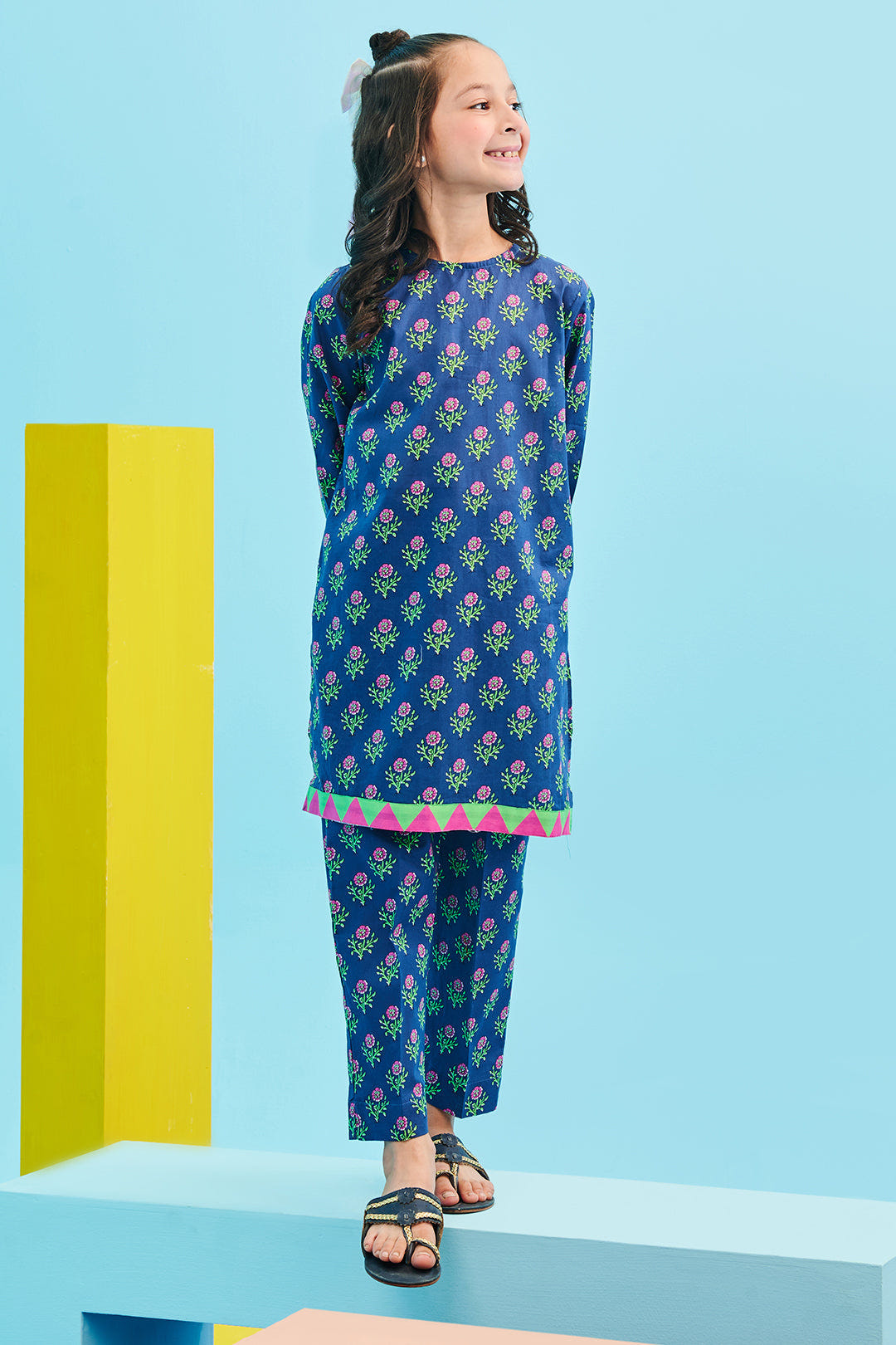 Zellbury Girls | 2 Piece Lawn | Kurta Trouser - 2412 -  Zellbury Girls Essential Pret - Original Designer Dress - House of Maryam