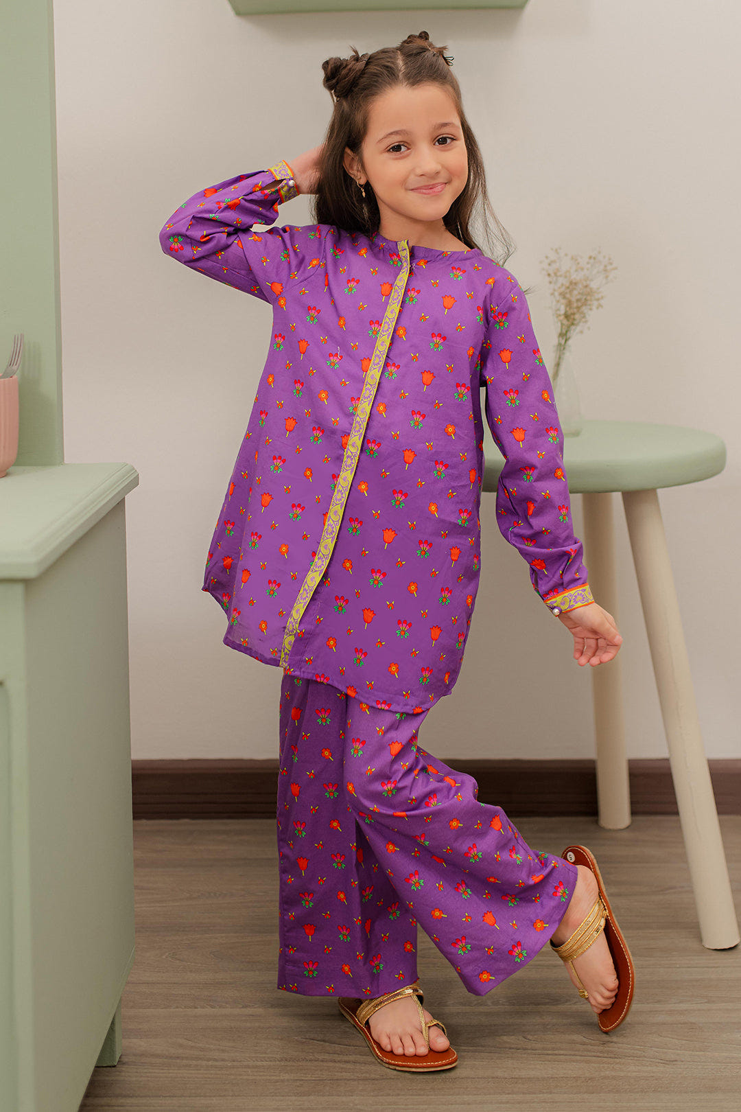Zellbury Girls | 2 Piece Lawn | Kurta Trouser - 2413 -  Zellbury Girls Essential Pret - Original Designer Dress - House of Maryam