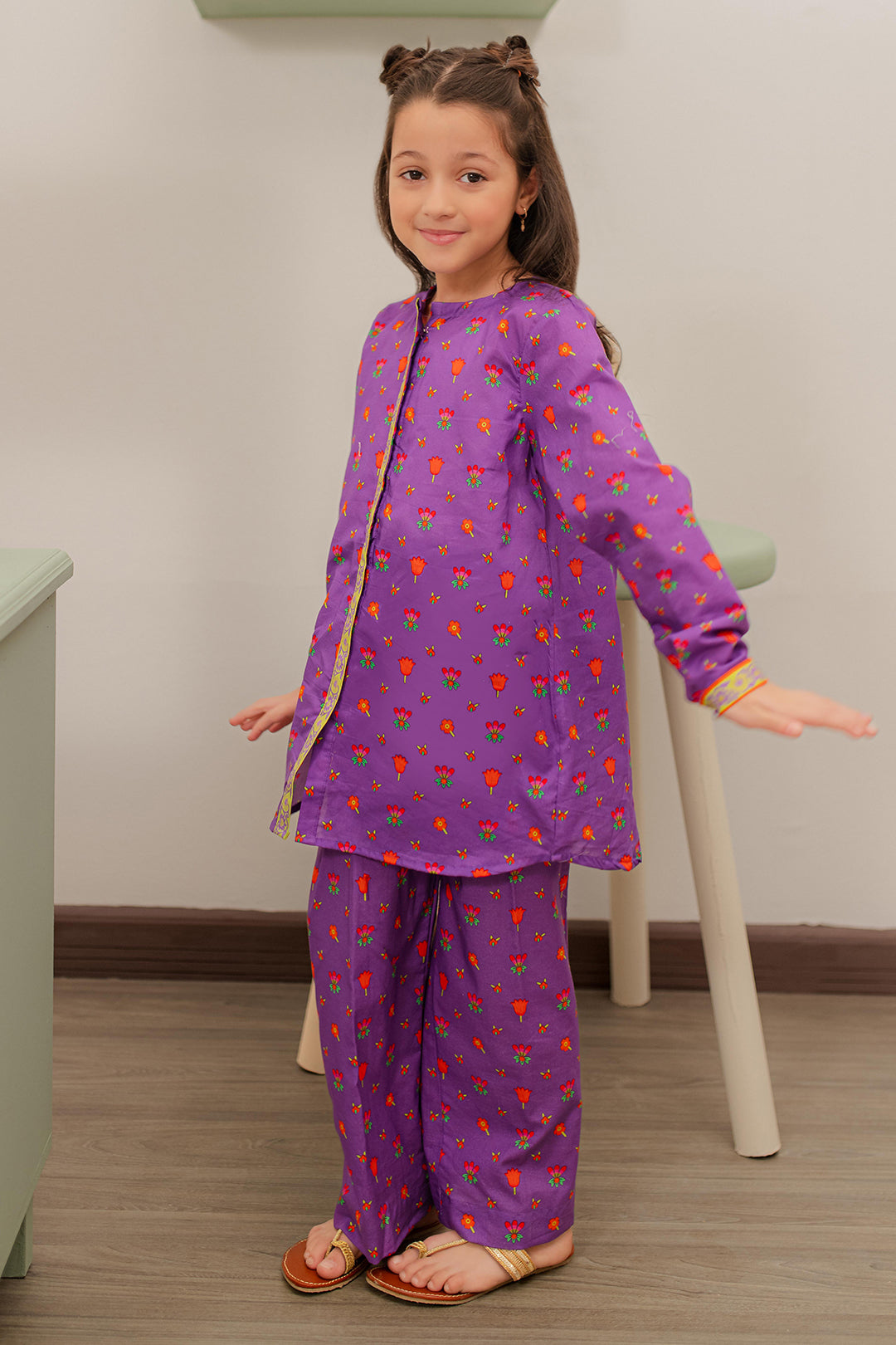 Zellbury Girls | 2 Piece Lawn | Kurta Trouser - 2413 -  Zellbury Girls Essential Pret - Original Designer Dress - House of Maryam