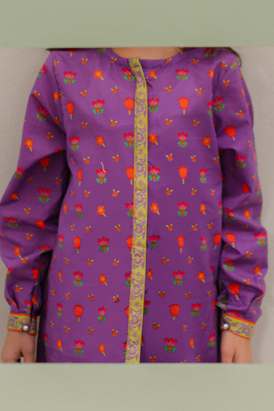 Zellbury Girls | 2 Piece Lawn | Kurta Trouser - 2413 -  Zellbury Girls Essential Pret - Original Designer Dress - House of Maryam