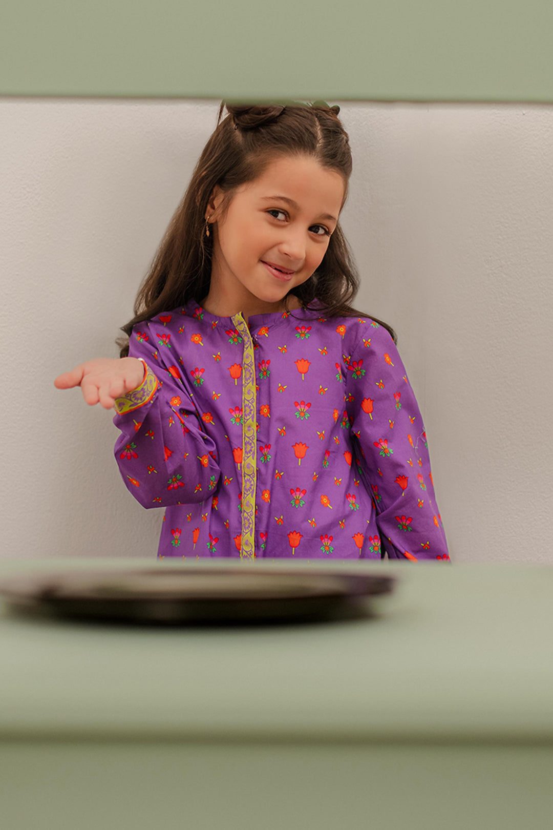 Zellbury Girls | 2 Piece Lawn | Kurta Trouser - 2413 -  Zellbury Girls Essential Pret - Original Designer Dress - House of Maryam