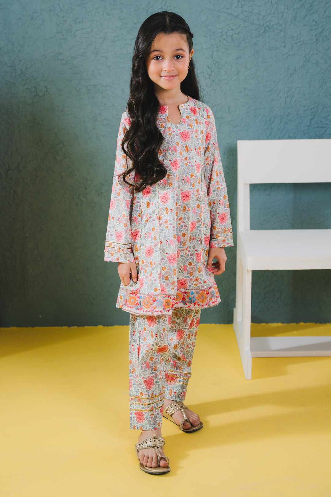 Zellbury Girls | 2 Piece Lawn | Embroidered Kurta Trouser - 2430 -  Zellbury Girls Essential Pret - Original Designer Dress - House of Maryam