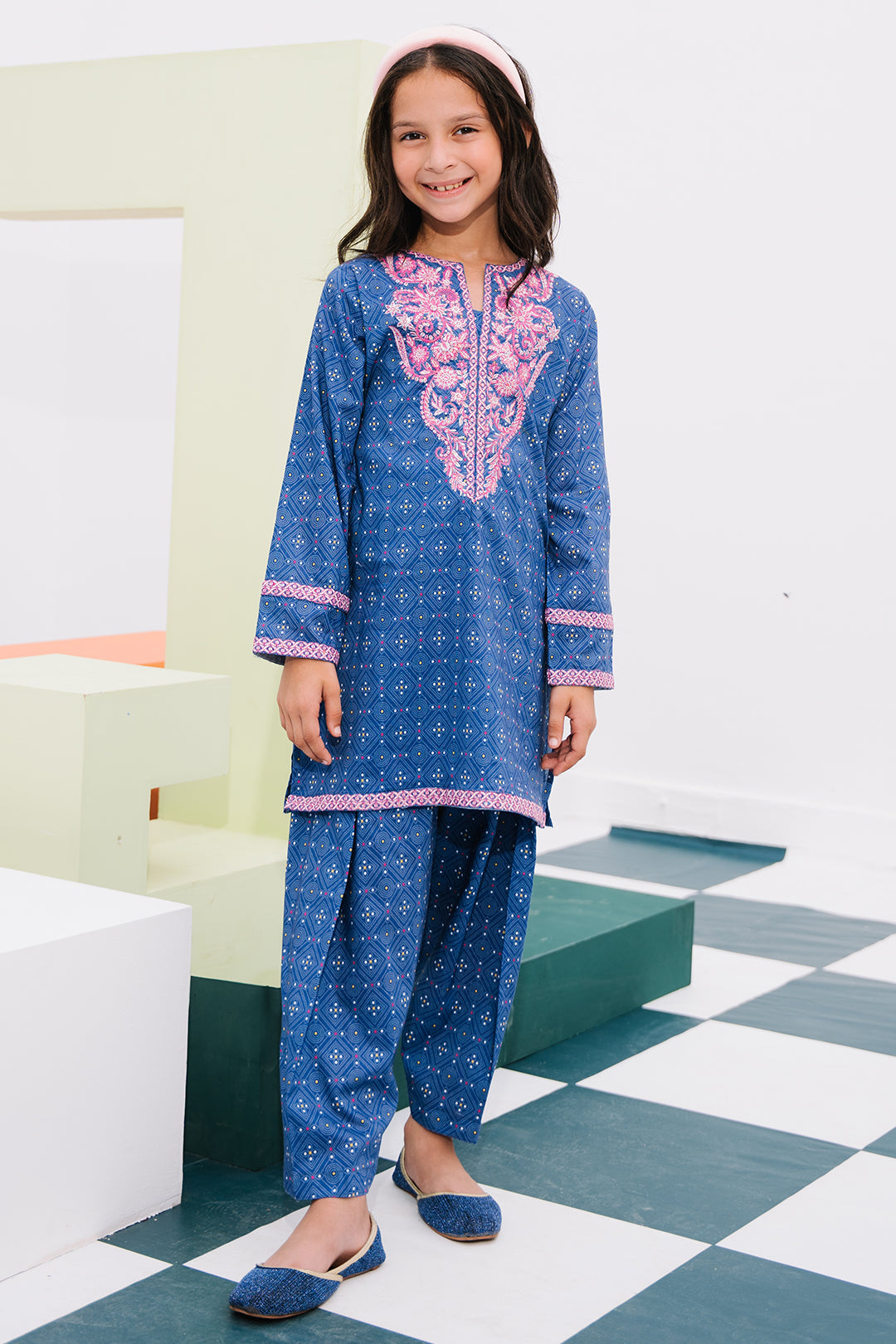 Zellbury Girls | 2 Piece Lawn | Embroidered Kurta Trouser - 2434 -  Zellbury Girls Essential Pret - Original Designer Dress - House of Maryam