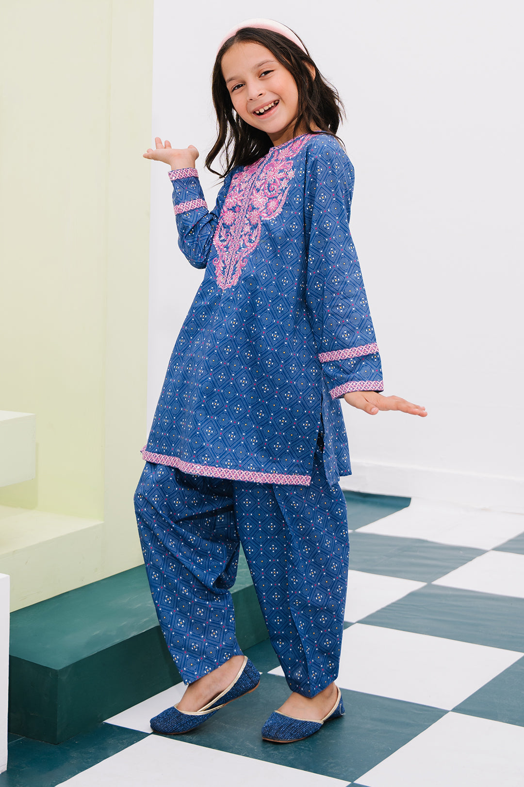 Zellbury Girls | 2 Piece Lawn | Embroidered Kurta Trouser - 2434