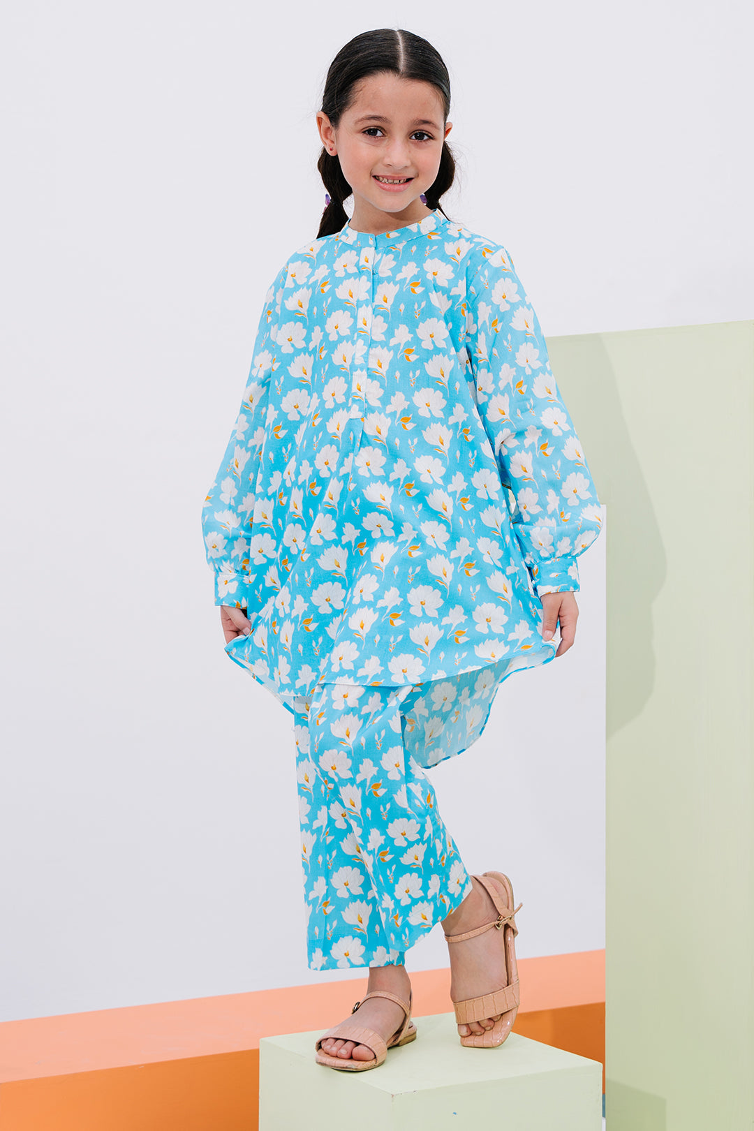 Zellbury Girls | 2 Piece Lawn | Kurta Trouser - 2462 -  Zellbury Girls Essential Pret - Original Designer Dress - House of Maryam