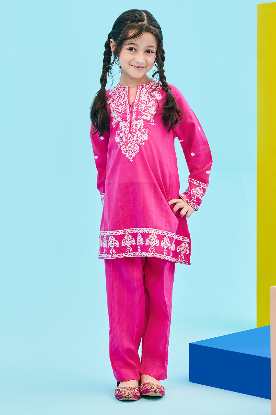 Zellbury Girls | 2 Piece Lawn | Embroidered Kurta Trouser - 2464 -  Zellbury Girls Essential Pret - Original Designer Dress - House of Maryam