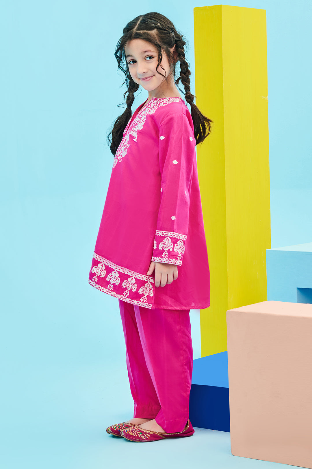 Zellbury Girls | 2 Piece Lawn | Embroidered Kurta Trouser - 2464 -  Zellbury Girls Essential Pret - Original Designer Dress - House of Maryam