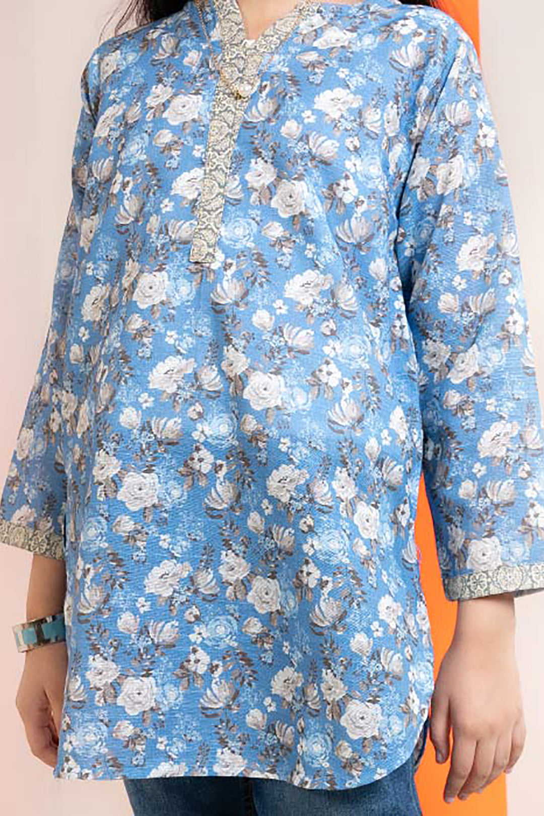 Zellbury Girls | 1 Piece Khaddar | Kurta - 1219 -  Zellbury Girls Essential Pret - Original Designer Dress - House of Maryam
