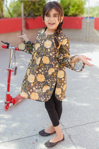 Zellbury Girls | 1 Piece Khaddar | Kurta - 1225 -  Zellbury Girls Essential Pret - Original Designer Dress - House of Maryam